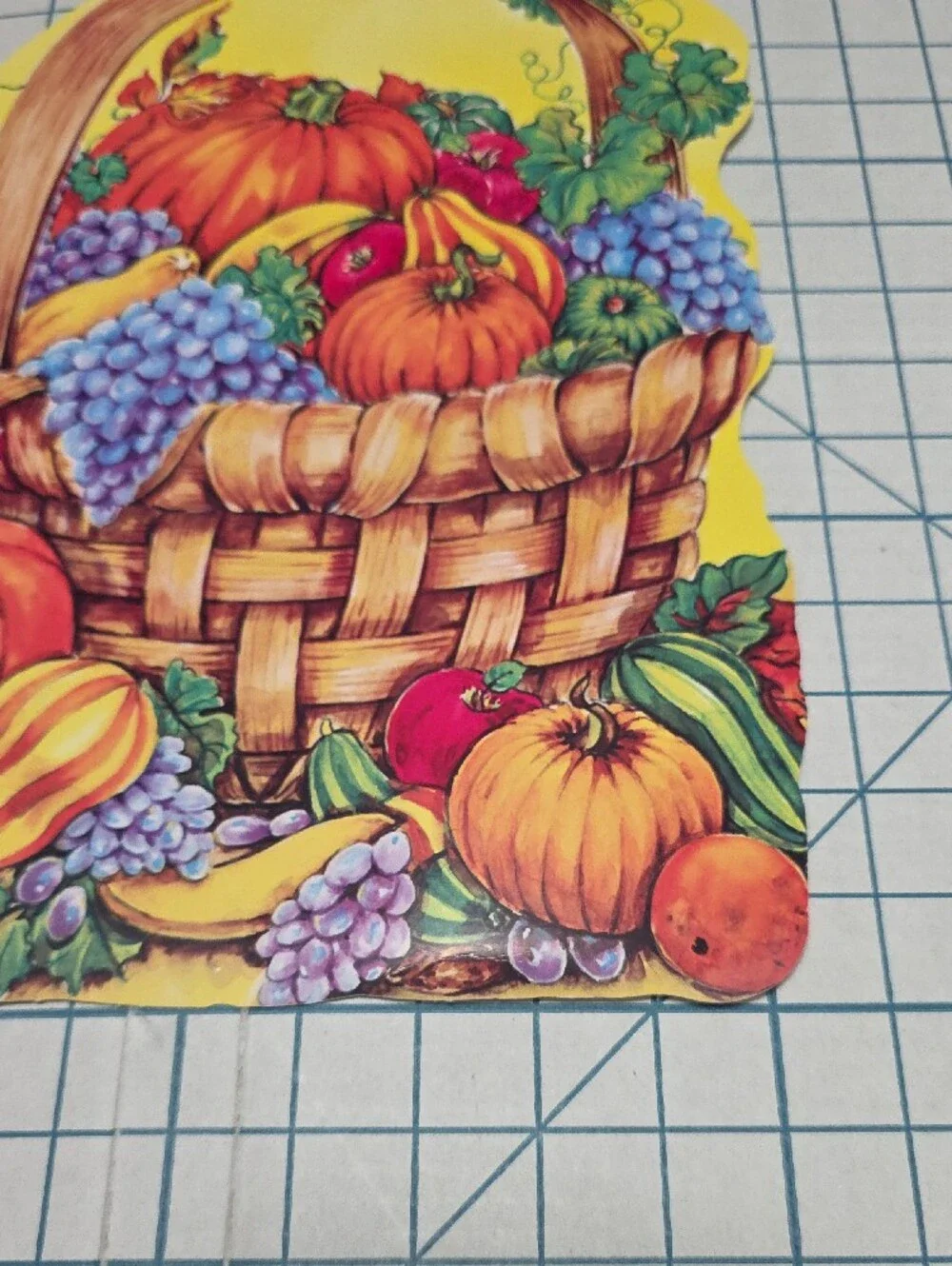 Autumn Harvest Basket Decorative Die-Cut - Double-sided 10.25
